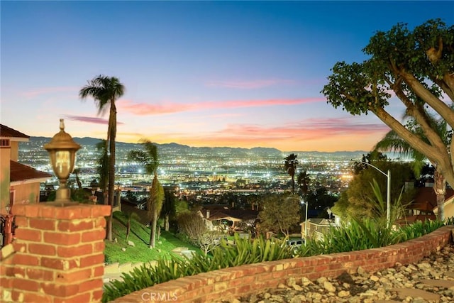 exterior space with a mountain view