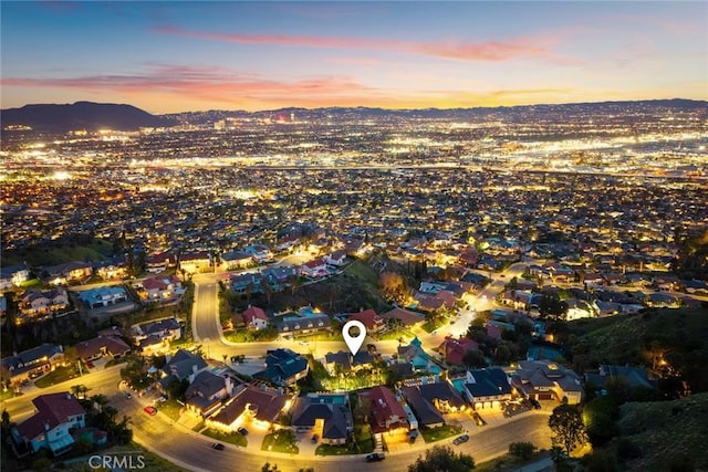 aerial view featuring a residential view