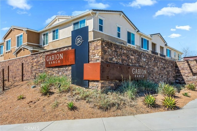 view of community sign