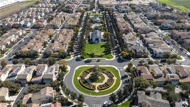 drone / aerial view with a residential view