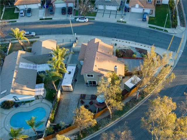 birds eye view of property featuring a residential view