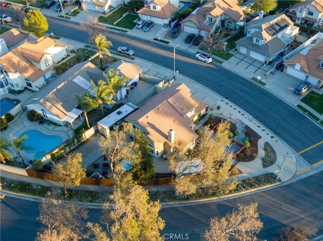 drone / aerial view featuring a residential view