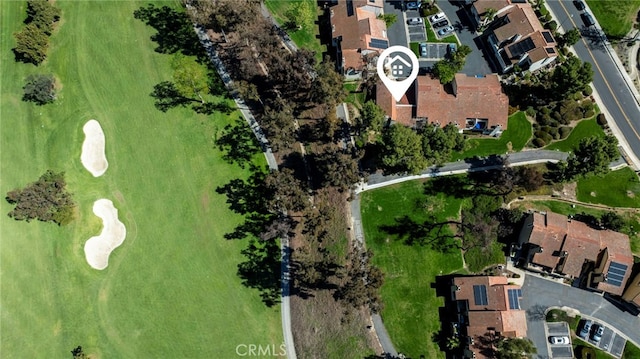 aerial view with a residential view