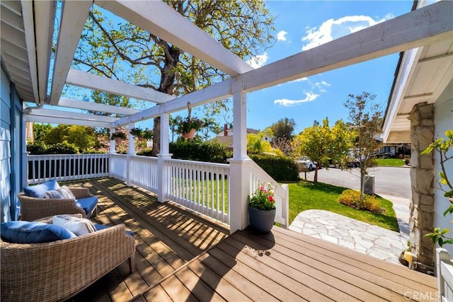 view of wooden terrace