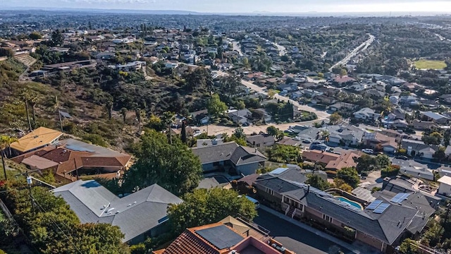 aerial view featuring a residential view