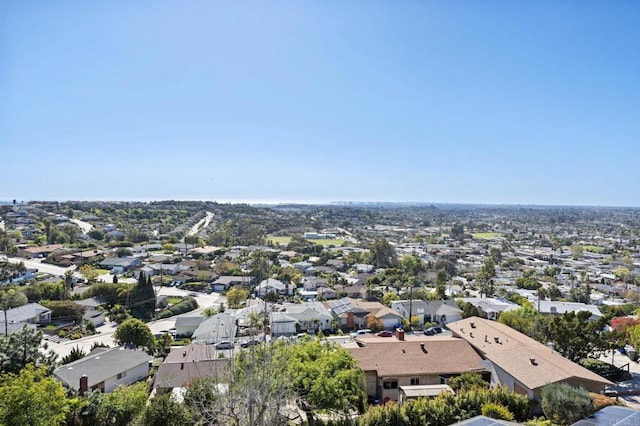 aerial view featuring a residential view