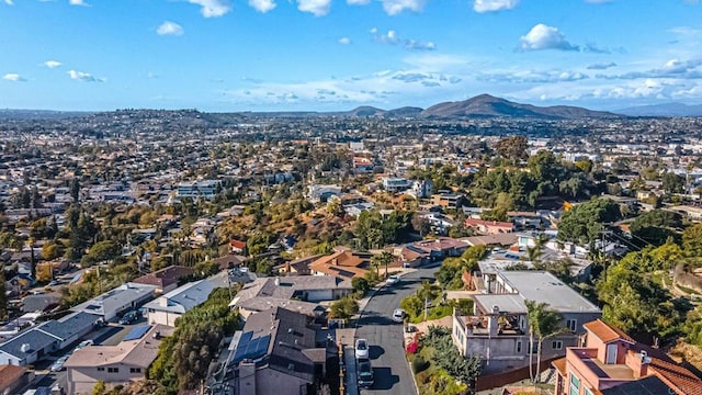 bird's eye view with a mountain view and a residential view