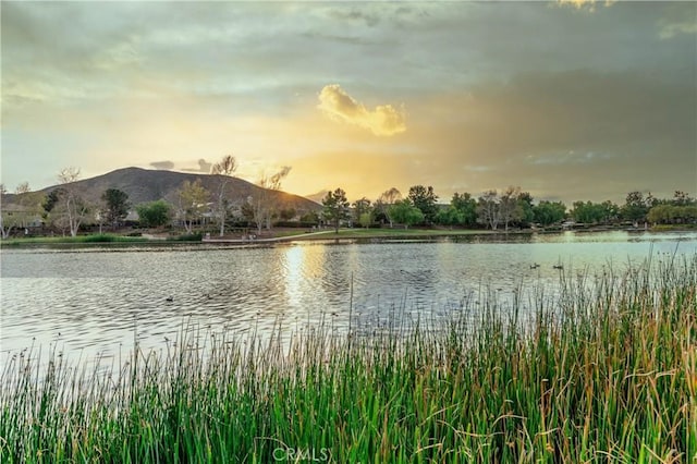 property view of water with a mountain view