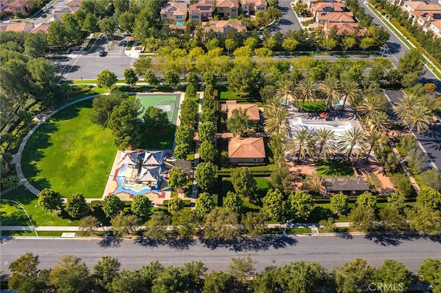 aerial view featuring a residential view