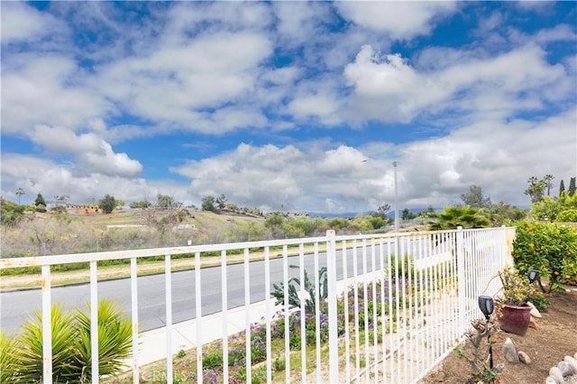 exterior space featuring fence