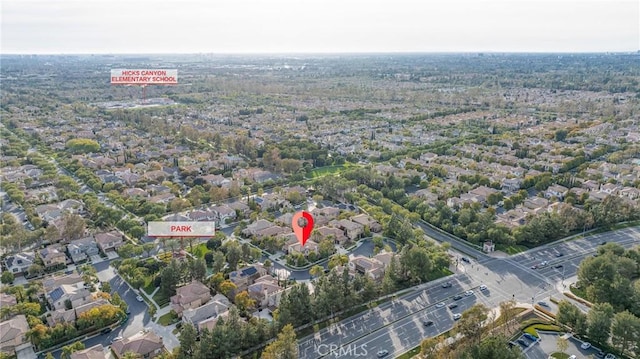 aerial view featuring a residential view