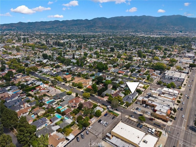 914 N Catalina St, Burbank, CA 91505 - aerial overview of property's location featuring mountains and nearby suburban area