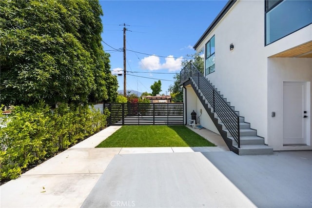 914 N Catalina St, Burbank, CA 91505 - view of yard with stairway and a patio