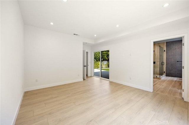914 N Catalina St, Burbank, CA 91505 - spare room with light wood finished floors, recessed lighting, and baseboards