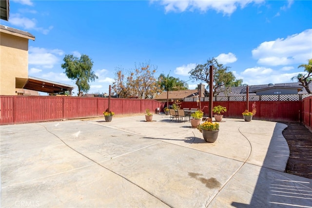 view of patio / terrace featuring a fenced backyard