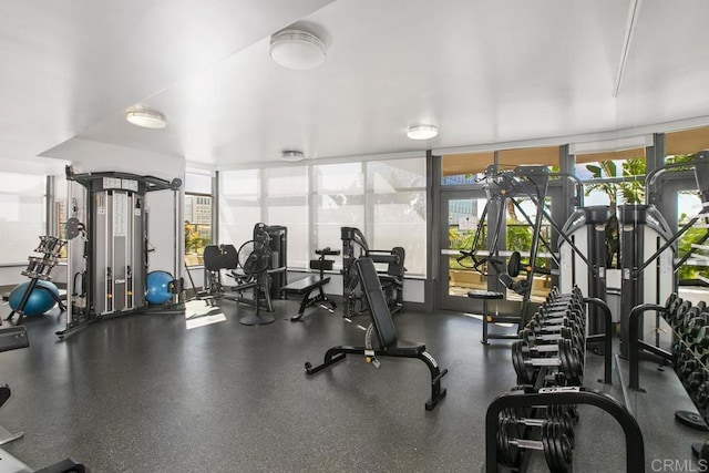 view of exercise room