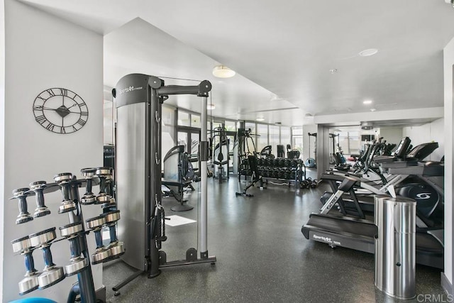 view of exercise room