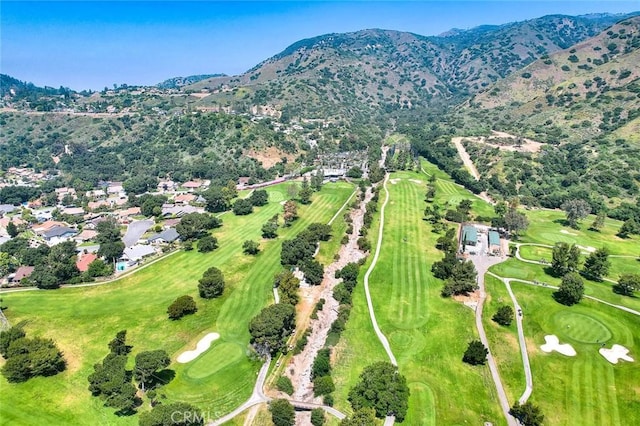 aerial view featuring a mountain view