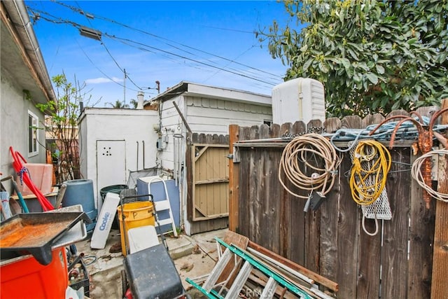 exterior space featuring fence