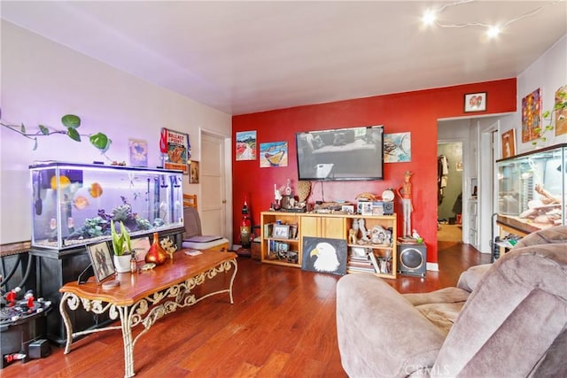 living room featuring wood finished floors