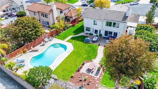 bird's eye view featuring a residential view