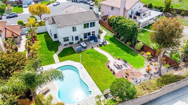 drone / aerial view featuring a residential view