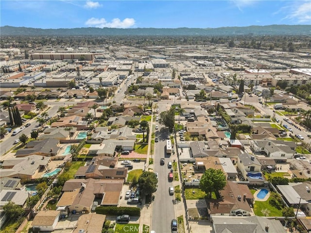 drone / aerial view with a residential view