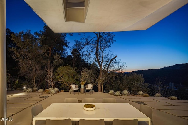 view of patio with outdoor dining area