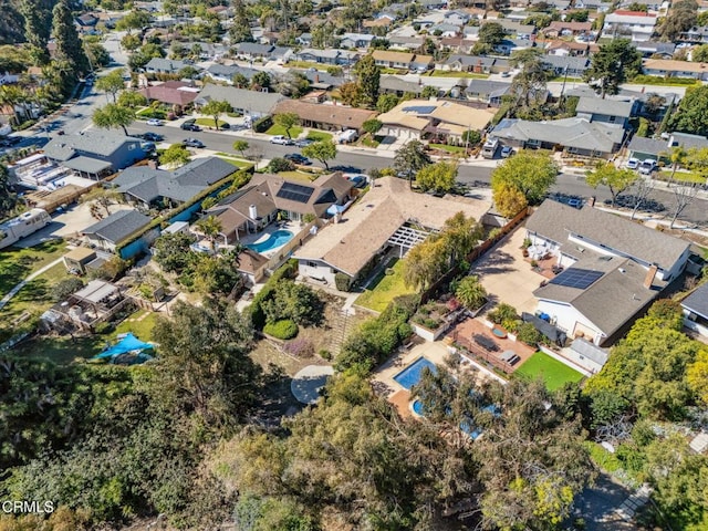 aerial view featuring a residential view