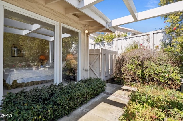 view of patio / terrace with fence