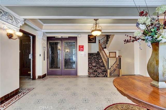 lobby with stairway