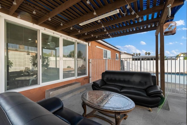 view of patio with fence