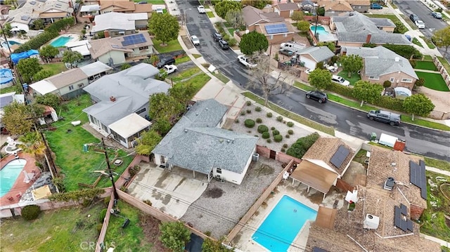 aerial view featuring a residential view