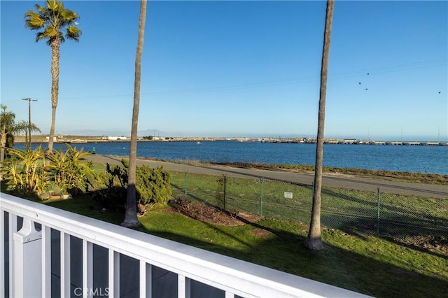 water view with fence