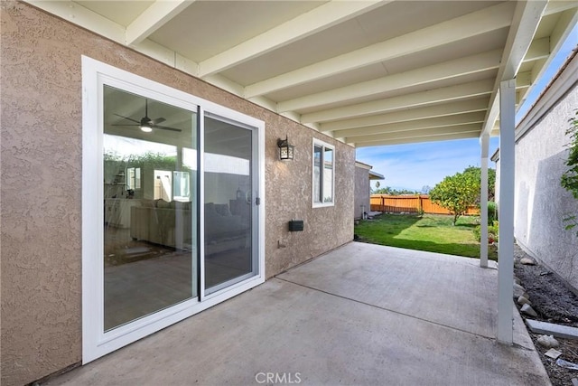 view of patio with fence