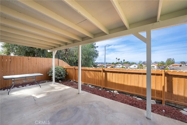 view of patio / terrace with a fenced backyard