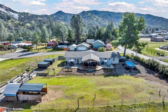 bird's eye view featuring a mountain view