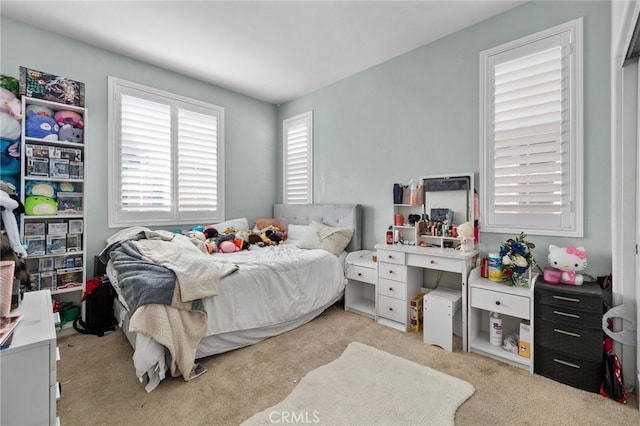 view of carpeted bedroom