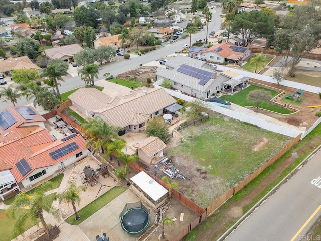 drone / aerial view with a residential view