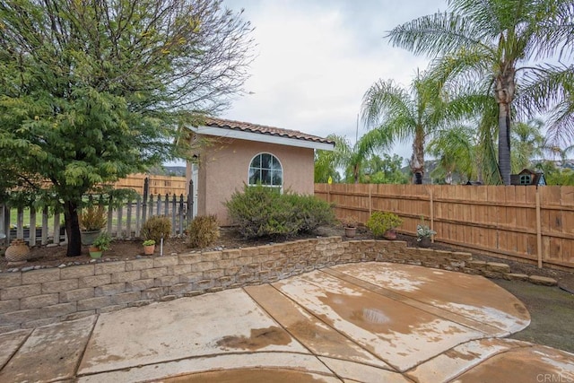 view of patio / terrace with a fenced backyard