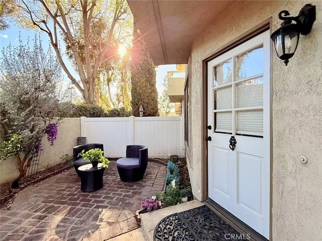 view of patio / terrace featuring a fenced backyard