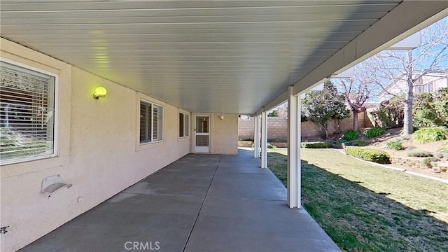 view of patio with fence