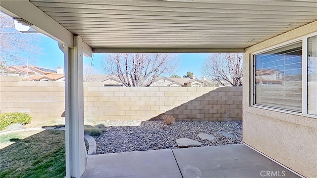 view of patio with fence