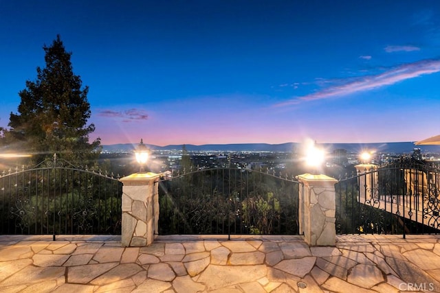 4440 Bergamo Dr, Encino, CA 91436 - view of patio terrace at dusk