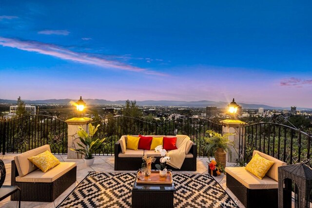 4440 Bergamo Dr, Encino, CA 91436 - view of patio / terrace featuring an outdoor hangout area