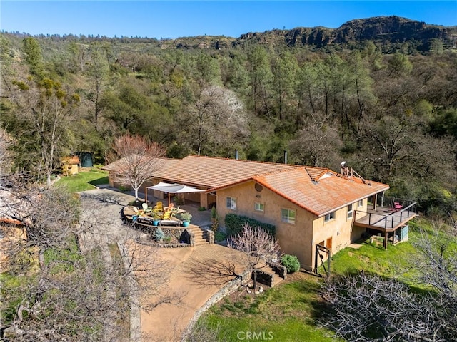 aerial view with a view of trees