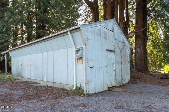 view of shed