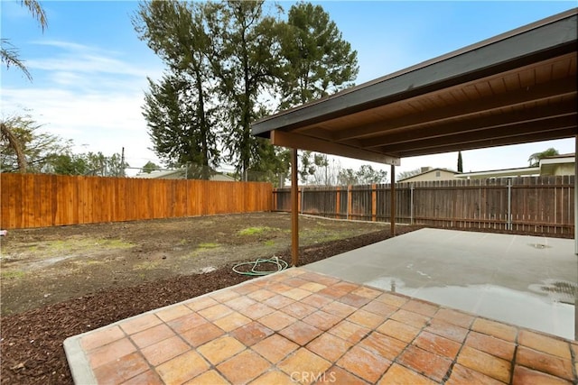 view of patio / terrace featuring a fenced backyard