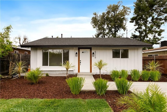 view of front of property with fence