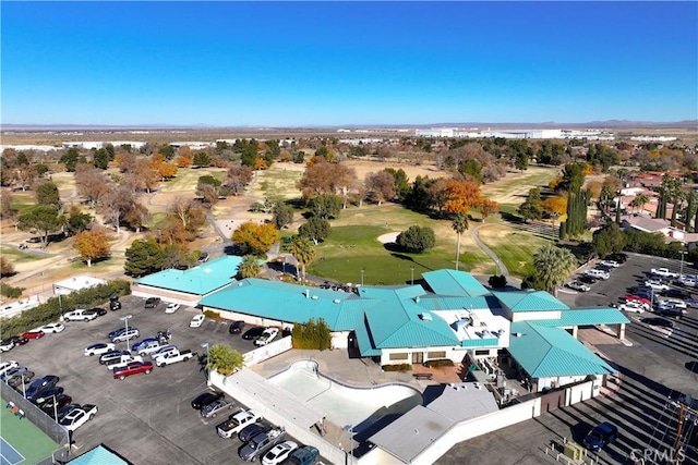 birds eye view of property featuring golf course view